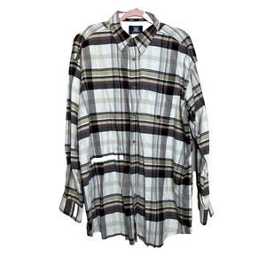 Wrangler 20X Men's XXL Western‎ Button Down Shirt Plaid 100% Cotton Rodeo